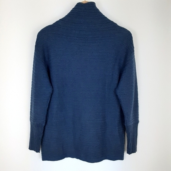 NIC+ZOE  Funnel Neck Pullover Sweater Size XS in Navy - Picture 3 of 5